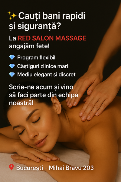 Maseuze pentru salon de masaj destinat adultilor - Bucuresti